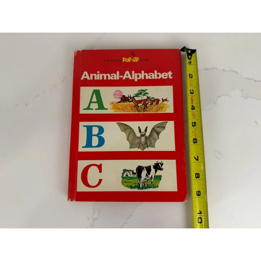 Norcross Animal-Alphabet Pop-Up Book 1967 vtg Akihito Shirakawa Hardcover ABC